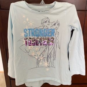 Set of 2 Girls Frozen Long Sleeve Tees